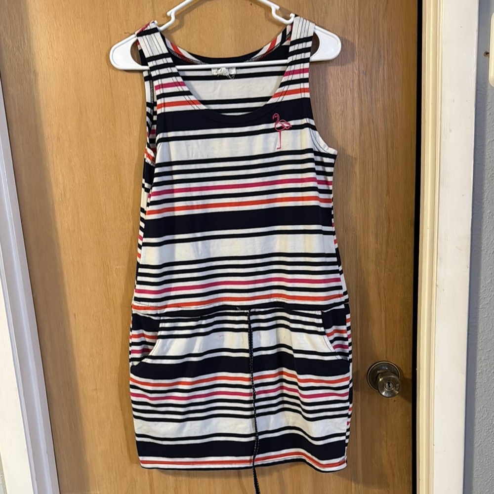 Exist striped dress/swim cover up